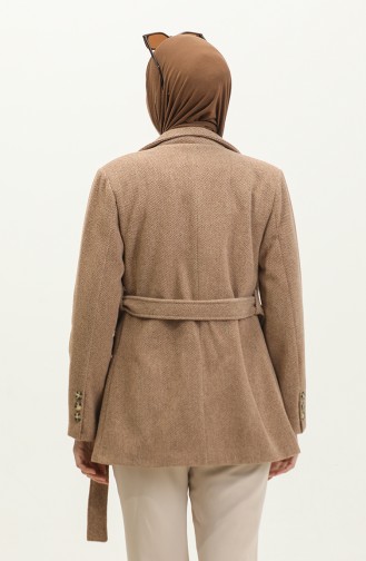 Button Detailed Stash Mink Jacket C55 391