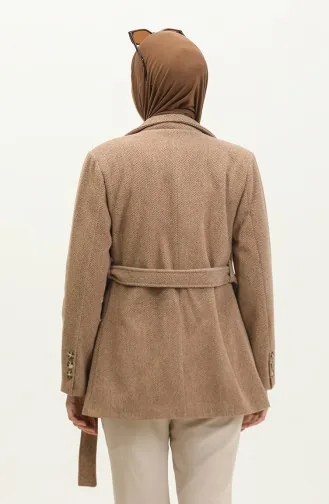 Knopfdetaillierte Stash-Nerzjacke C55 391