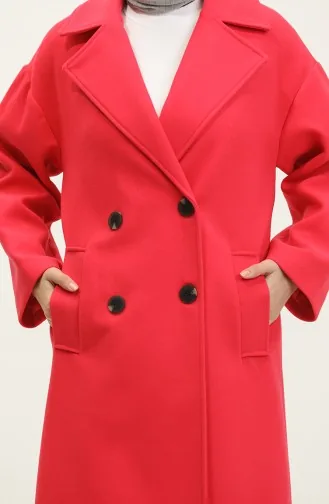 Buttoned Cashmere Coat Pink K322 280