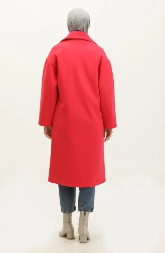 Buttoned Cashmere Coat Pink K322 280