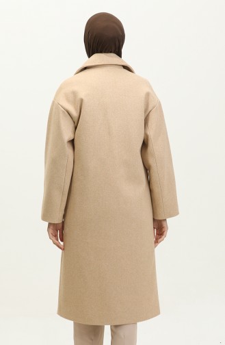 Buttoned Cashmere Coat Beige K322 281