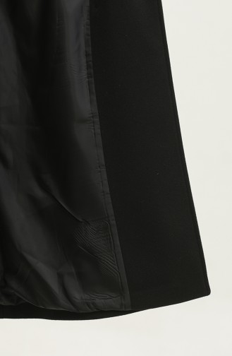 Buttoned Cashmere Coat Black K322 283