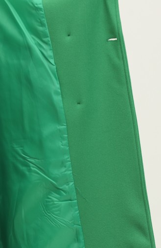 Manteau Boutonné Cachemire Vert K322 284