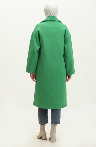 Buttoned Cashmere Coat Green K322 284
