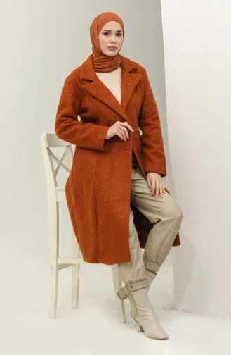 Bouclé-Mantel Braun K203 373
