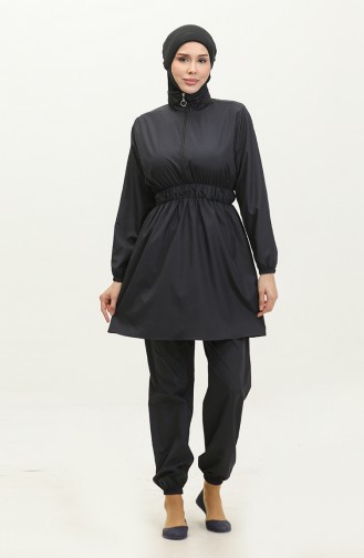 Hijab Badeanzug mit Tasche 5036-01 Marineblau 5036-01