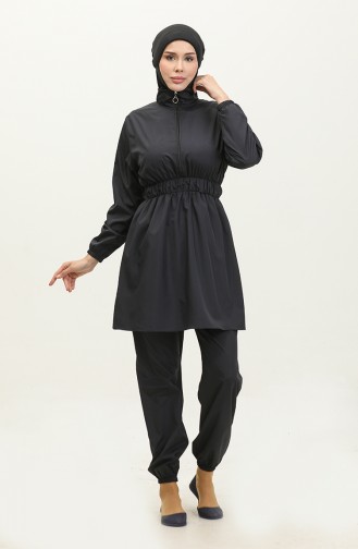 Hijab Badeanzug mit Tasche 5036-01 Marineblau 5036-01