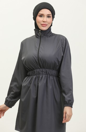 Hijab-Badeanzug mit Tasche 5036-02 Anthrazit 5036-02
