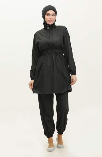 Hijab-Badeanzug mit Tasche 5036-03 Schwarz 5036-03