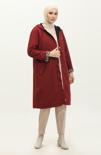 Trenchcoat Met Tailleband 1906 1906-01 Claret Red 1906-01