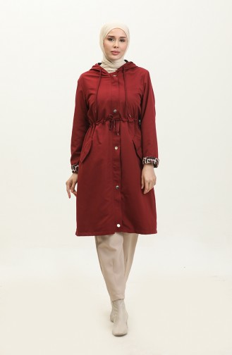 Trenchcoat Met Tailleband 1906 1906-01 Claret Red 1906-01