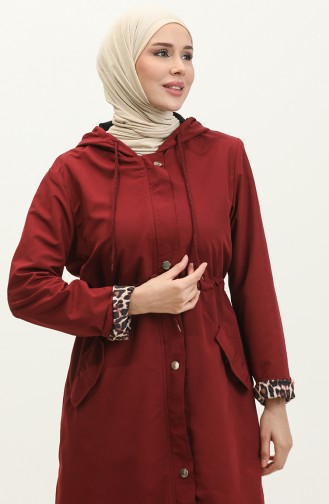 Trenchcoat Met Tailleband 1906 1906-01 Claret Red 1906-01