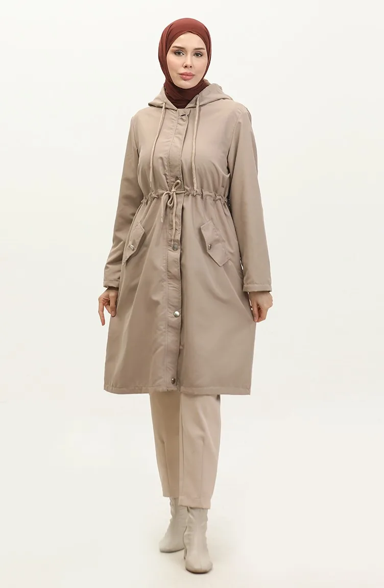 Waist Tied Trench Coat 1906 1906-02 Light Wheat 1906-02