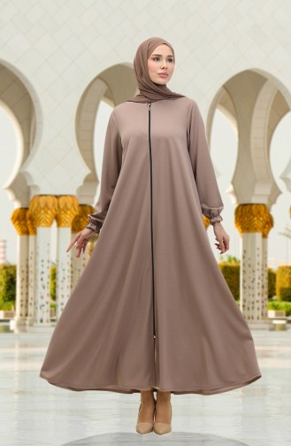 Mevlana Abaya mit Reißverschluss 3085-01 Nerz 3085-01