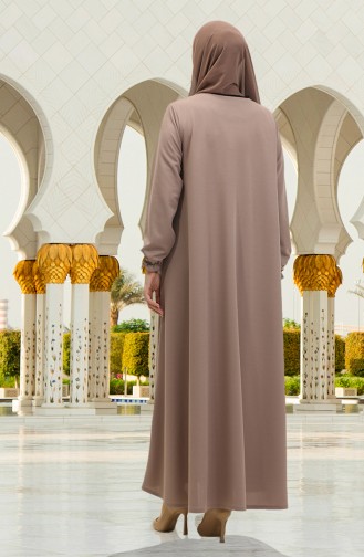 Mevlana Abaya mit Reißverschluss 3085-01 Nerz 3085-01