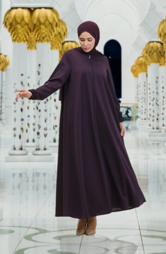 Mevlana Abaya Met Ritssluiting 3085-03 Pruim 3085-03