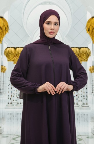 Abaya Mevlana A Fermeture 3085-03 Prune 3085-03