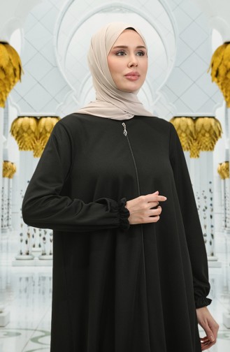 Mevlana Abaya Met Ritssluiting 3085-04 Zwart 3085-04