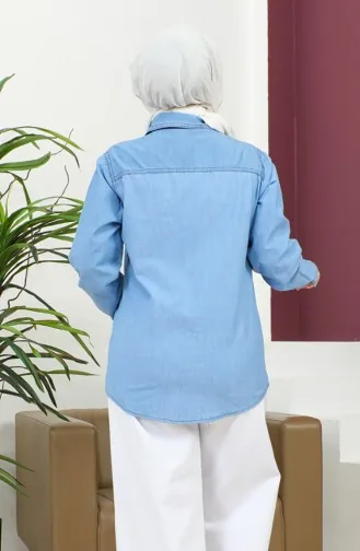 Denim Overhemd Met Knopen 30351-01 Denimblauw 30351-01