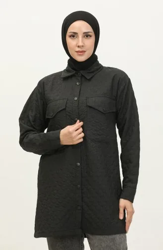 Stepphemd Mit Druckknopfverschluss Schwarz K316 366