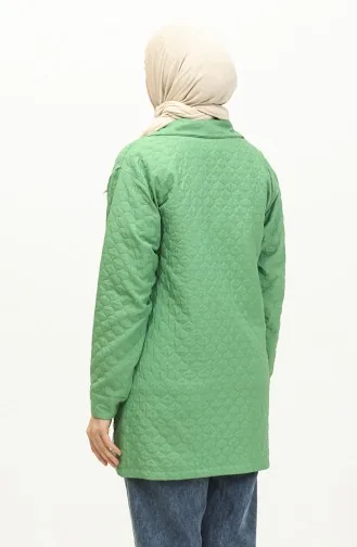 Chemise Matelassée Bouton Pression Vert K316 367