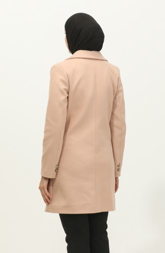 Buttoned Cashmere Coat Brown C57 321