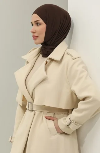 Manteau Tampon Épaulette Crème K318 485