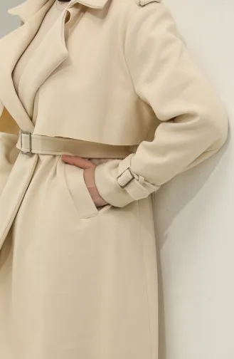 Manteau Tampon Épaulette Crème K318 485