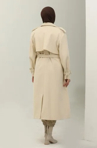 Manteau Tampon Épaulette Crème K318 485