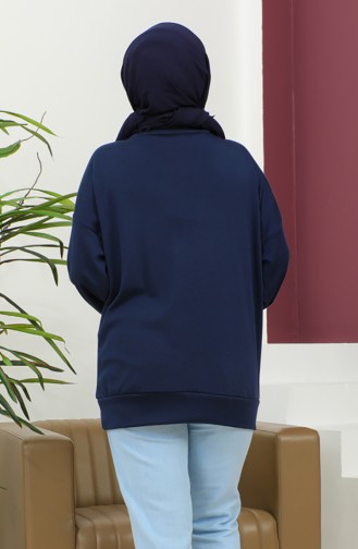 Plain Sports Sweatshirt 2022-03 Dark Blue 2022-03