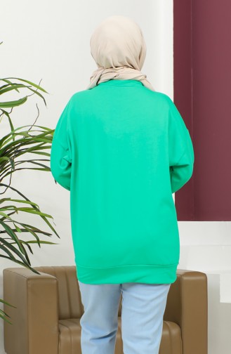 Plain Sports Sweatshirt 2022-08 Green 2022-08