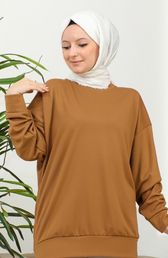 Effen Sportsweatshirt 2022-11 Caramel 2022-11