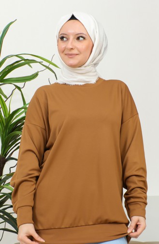 Plain Sports Sweatshirt 2022-11 Caramel 2022-11