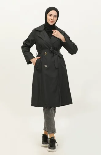 Klassieke Trenchcoat Zwart K262 380