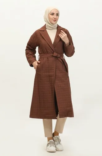 Trench Matelassé Tricoté Marron K329 504