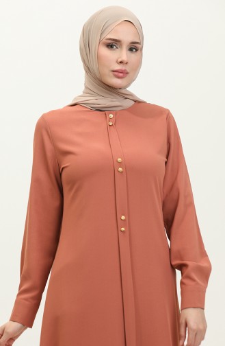 Buttoned Long Tunic 1011-03 Onion Peel 1011-03