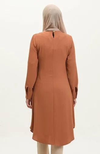 Tunique Longue Boutonnée 1011-04 Tan 1011-04
