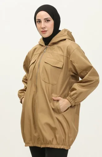 Kappe Mit Reißverschluss Beige K280 345