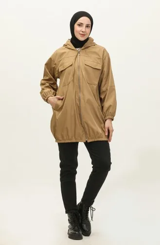 Kappe Mit Reißverschluss Beige K280 345
