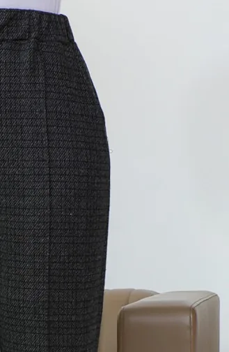 Jacquard Gestreepte Damesbroek 1037b 1037B-01 Zwart 1037B-01