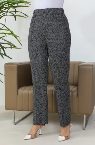 Jacquard Striped Women`s Trousers 1037f 1037F-01 Black 1037F-01