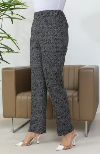 Jacquard Striped Women`s Trousers 1037f 1037F-01 Black 1037F-01