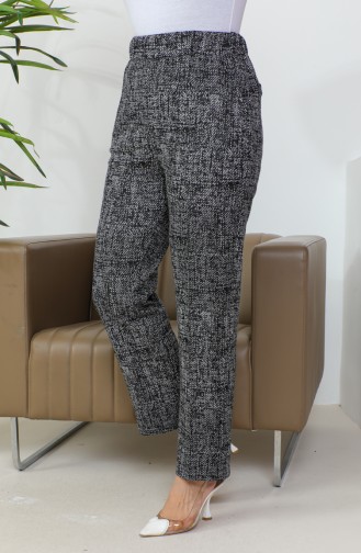 بنطال جاكار مُخطط للنساء 1037 جرام 1037G-01 لون أسود 1037G-01