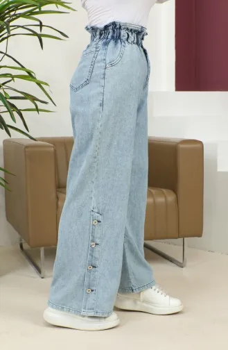 Buttoned wide Leg Jeans 30051-03 Light Blue 30051-03