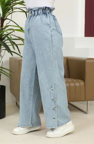 Buttoned wide Leg Jeans 30051-03 Light Blue 30051-03