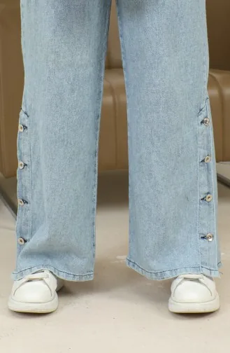 Buttoned wide Leg Jeans 30051-03 Light Blue 30051-03