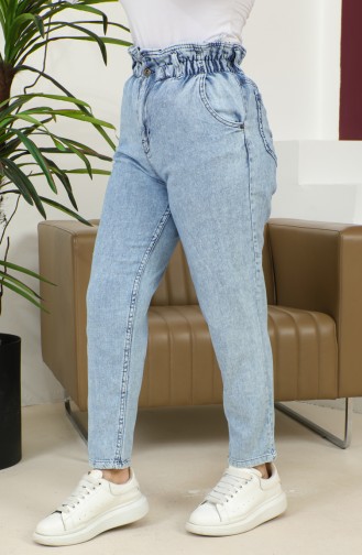 Pantalon Jean Boyfriend Lavé 3006-01 Bleu Jean 3006-01