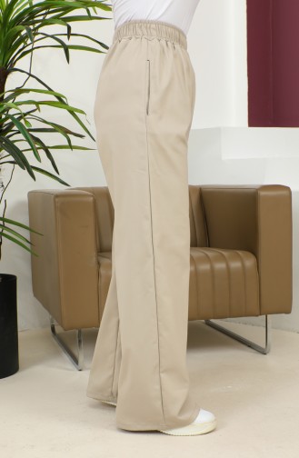 wide Leg Trousers with Elastic waist 4501-04 Mink 4501-04