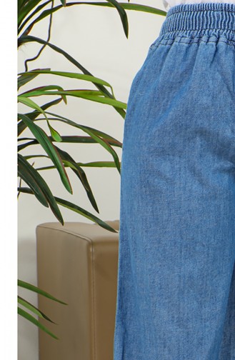 Pantalon Large En Jean Lavé 6001-02 Bleu Jean 6001-02