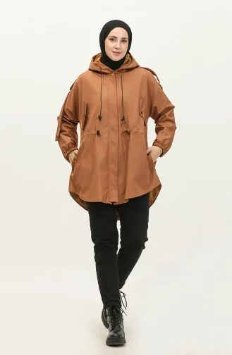 Trenchcoat Mit Elastischer Taille Braun K282 331